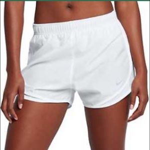 white nike athletic shorts - size: L